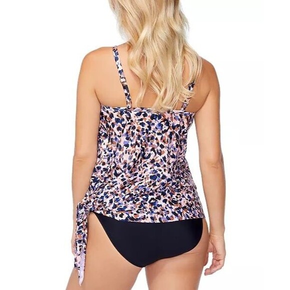 Island Escape Napa Underwire Tankini Top Size 8 - Picture 2 of 9